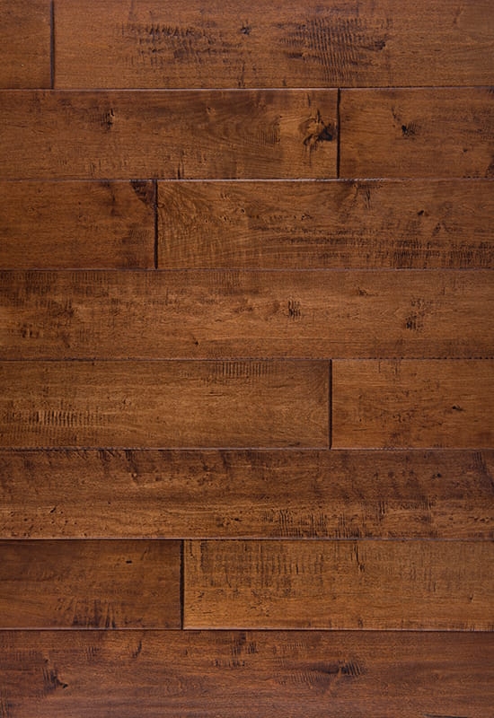 Maple Sínis 125 Flooring Adhmaid Soladach Lámh-Scraped Lámh