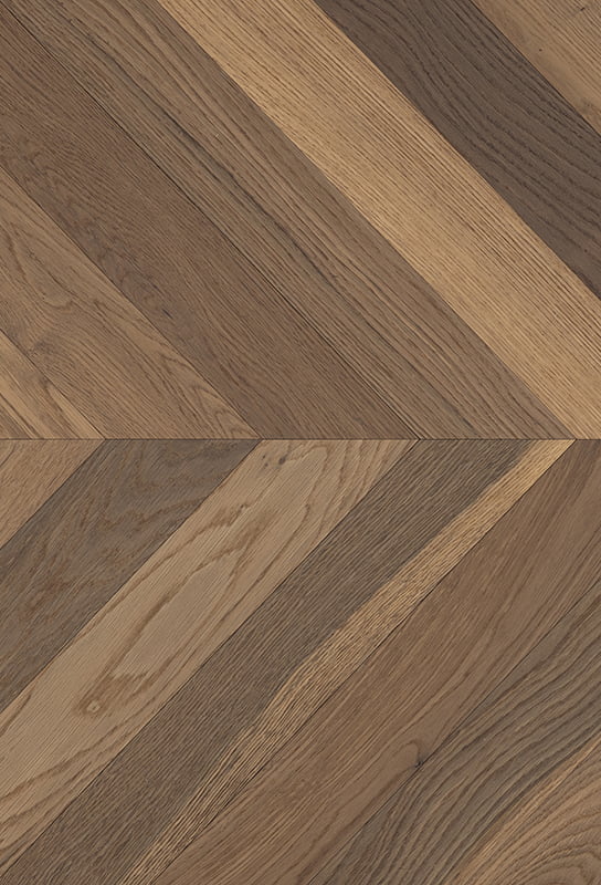 Flooring adhmaid Innealtóireachta Chevron Darach Bán Oarach Oa005-5